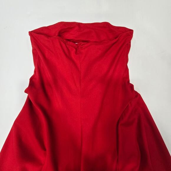 Susana Monaco Strapless Hi Low Dress in Perfect Red - Picture 9 of 12